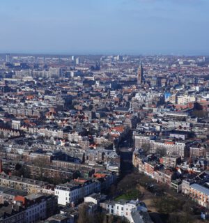 Luchtfoto van Den Haag.